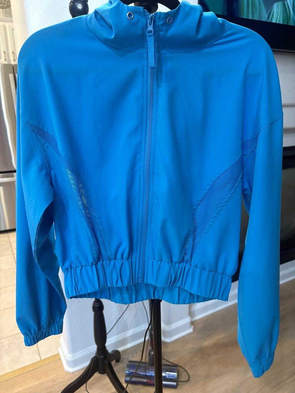 Gianni Bini Blue Cropped Lightweight Jacket XS 00-4